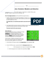 Student Exploration: Evolution: Mutation and Selection Gizmo Answers