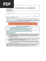 Teorías de Motivación y Su Aplicación Práctica