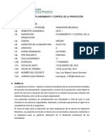 Silabo de Planeamiento y Control de La Producción. PDF