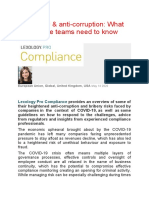 COVID-19 & Anti-Corruption - What Compliance Teams Need To Know