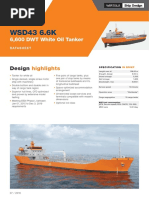 wsd43 6 6k White Oil Tanker Ship Design o Datasheet