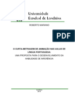 O Curta-Metragem de Animação Nas Aulas de Língua Portuguesa