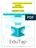 Economic and Social Issues (Esi) Fiscal Policy Summary Sheet For Rbi Grade B and Nabard Grade A/B 2019