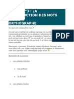 Cours N°3 La Construction Des Mots