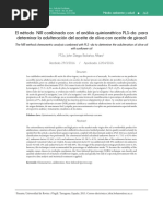 El Método NIR Combinado Con El Análisis Quimiométrico PLS-da para Determinar La Adulteración Del Aceite de Oliva Con Aceite de Girasol