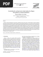 Acetylsalicylic Acid Prevents Nickel-Induced Collagen Biosynthesis in Human Fibroblasts