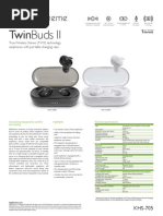 Twin Buds II: True Wireless Stereo (TWS) Technology Earphones With Portable Charging Case