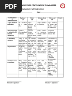 Rubric For Paragraph Writing-1