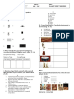 NAME: - Mapeh 7 DATE: - SECTION: - Pre - Test Teacher: Jenie I. Malapaya
