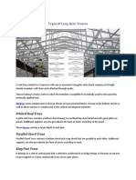 Types of Long Span Trusses