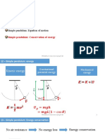 Review: Block + Spring Review: Circular Motion Simple Pendulum: Equation of Motion