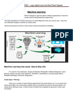 Machine Learning: MACHINE LEARNING - Copy Rights Reserved Real Time Signals