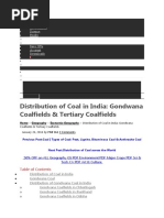 Distribution of Coal in India: Gondwana Coalfields & Tertiary Coalfields