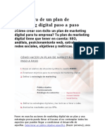 Estructura de Un Plan de Marketing Digital Paso A Paso