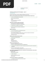 Learning Tree Publishing: Thinking Critically and Philosophy - Quiz 9