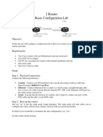 2 Router Basic Configuration Lab: Objective