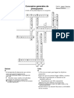 Crucigrama Presupuesto Sesion 1