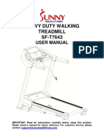 Heavy Duty Walking Treadmill SF-T7643: User Manual