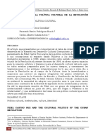 Fidel Castro Ruz Y La Política Cultural de La Revolución Cubana