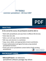 Module 3 - Electronic Spreadsheet 2007