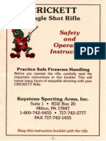 Single Shot Rifle: Safety and Operating Instructions