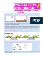 Movimiento Rectilíneo Uniforme Variado Primaria PDF