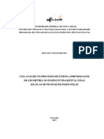 Uma Análise No Processo de Ensino-Aprendizagem de Geometria No Ensino Fundamental Ii Das Escolas Municipais de Porto Feliz