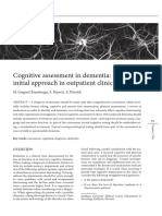 Cognitive Assessment in Dementia: Initial Approach in Outpatient Clinic