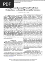 Proportional-Resonant Current Controllers Design Based On Desired Transient Performance