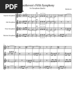 Beethoven's Fifth Symphony: For Saxophone Quartet