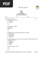 Science Class 7 Topic: Solutions Reinforcement Worksheet