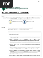 Citizen's Charter - Securities and Exchange Commission