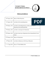 Official Schedule - NLUO IMAM, 2016