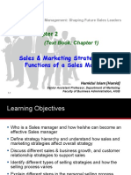 Sales Management (Chapter 2) - Sales Straeties and Functions of A Sales Manager....