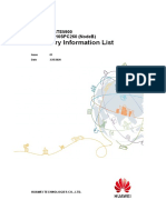 BTS3900&BTS5900 V100R015C10SPC260 (NodeB) Inventory Information List