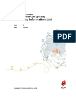 BTS3900&BTS5900 V100R015C10SPC260 (gNodeB) Inventory Information List