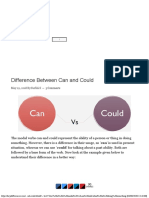 Difference Between Can and Could (With Comparison Chart) - Key Differences