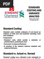 Standard Costing and Variance Analysis: Patrick Louie E. Reyes, CTT, Micb, Rca, Cpa