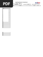 Input Data Sheet For E-Class Record: Region Division School Name School Id School Year