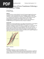 Demagnetization of Power Transformers Following A DC Resistance Testing