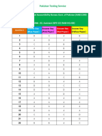 Assistant (BPS-15) (NAB-HQ-ISB) Answer Key