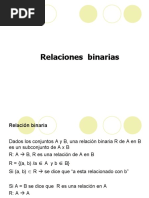 Relaciones binariasUNI2018