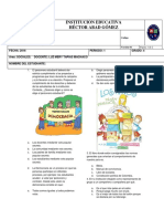 4º. Prueba de Sociales Periodo 1 20016