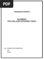 Reseach Paper On BAMBOO Its Use and Construction