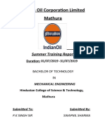 Indian Oil Corporation Limited Mathura: Summer Training Report