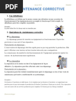 Chap3 La Maintenance Corrective Prof PDF