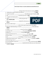 B1 Future Tense T039: Fill in The Correct Form of The Future Tense. in Some Sentences Several Forms Are Possible