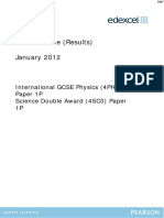 January 2012 MS - Paper 1P Edexcel Physics IGCSE