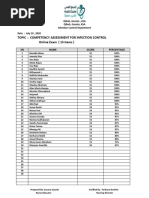 Topic: Competency Assessment For Infection Control Online Exam (15 Items)
