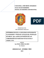 Terderminacion Del Anntioxidantes de Flavonoides y Fenoles Totales en El Propoleo de Abejas.